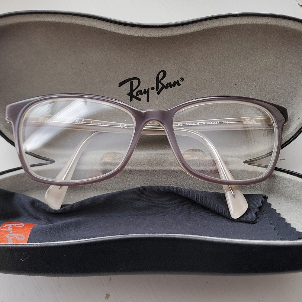 Ray-Ban gray frames and original case